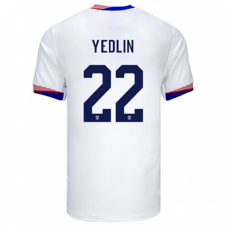 Kandiny Gyermek Egyesült Államok Deandre Yedlin #22 Fehér Hazai Jersey 24-26 Mez Póló Ing