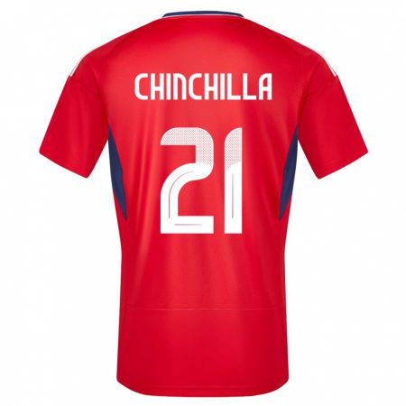 Kandiny Gyermek Costa Rica Viviana Chinchilla #21 Piros Hazai Jersey 24-26 Mez Póló Ing