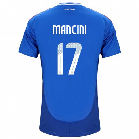 Kandiny Gyermek Olaszország Gianluca Mancini #17 Kék Hazai Jersey 24-26 Mez Póló Ing