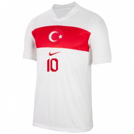 Kandiny Gyermek Törökország Emre Uzun #10 Fehér Hazai Jersey 24-26 Mez Póló Ing