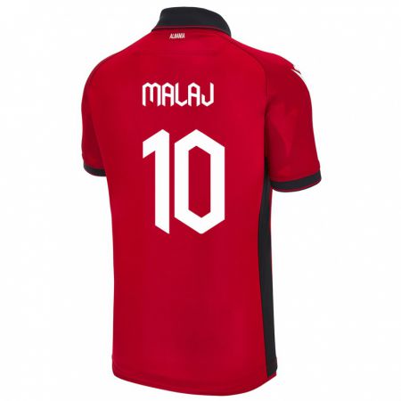 Kandiny Gyermek Albania Tedi Malaj #10 Piros Hazai Jersey 24-26 Mez Póló Ing