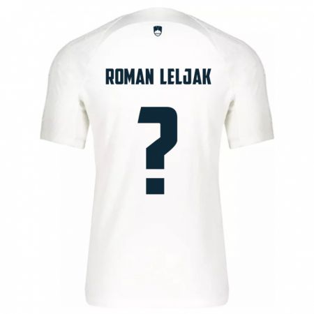 Kandiny Gyermek Szlovénia Nejc Roman Leljak #0 Fehér Hazai Jersey 24-26 Mez Póló Ing