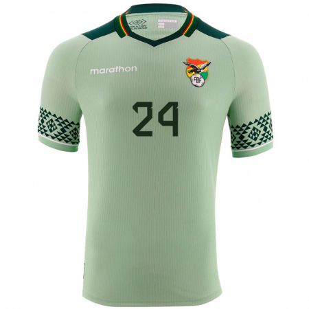 Kandiny Gyermek Bolívia Marcelo Suárez #24 Világos Zöld Hazai Jersey 24-26 Mez Póló Ing