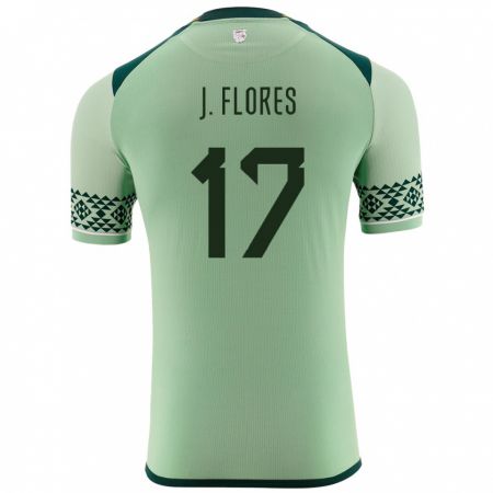 Kandiny Gyermek Bolívia José Flores #17 Világos Zöld Hazai Jersey 24-26 Mez Póló Ing