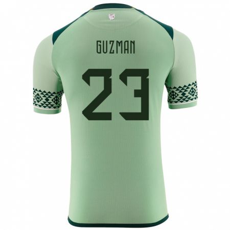 Kandiny Gyermek Bolívia Leonardo Guzmán #23 Világos Zöld Hazai Jersey 24-26 Mez Póló Ing