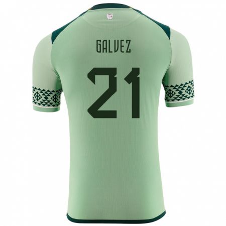 Kandiny Gyermek Bolívia Vladimir Galvez #21 Világos Zöld Hazai Jersey 24-26 Mez Póló Ing