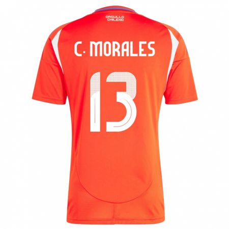 Kandiny Gyermek Chile Cristián Morales #13 Piros Hazai Jersey 24-26 Mez Póló Ing