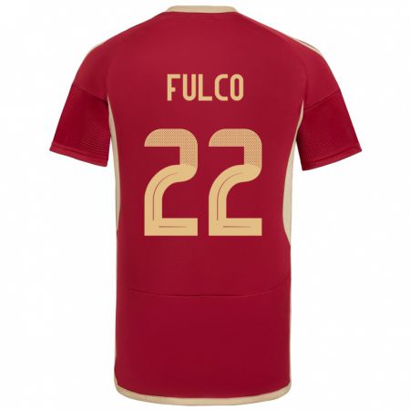 Kandiny Gyermek Venezuela Pedro Fulco #22 Burgundia Hazai Jersey 24-26 Mez Póló Ing