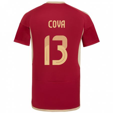 Kandiny Gyermek Venezuela Alejandro Cova #13 Burgundia Hazai Jersey 24-26 Mez Póló Ing