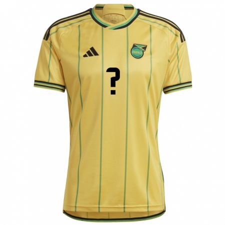 Kandiny Gyermek Jamaica Jayda Hylton-Pelaia #0 Sárga Hazai Jersey 24-26 Mez Póló Ing