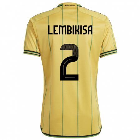 Kandiny Gyermek Jamaica Dexter Lembikisa #2 Sárga Hazai Jersey 24-26 Mez Póló Ing