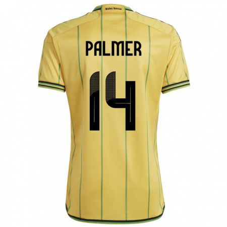 Kandiny Gyermek Jamaica Kasey Palmer #14 Sárga Hazai Jersey 24-26 Mez Póló Ing