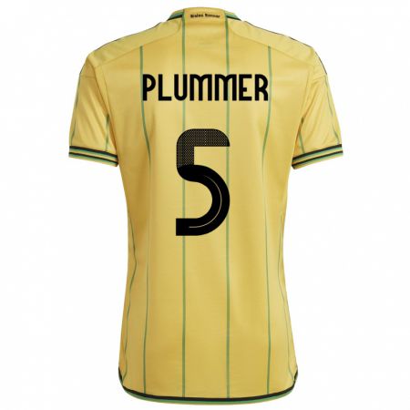 Kandiny Gyermek Jamaica Konya Plummer #5 Sárga Hazai Jersey 24-26 Mez Póló Ing