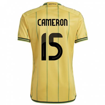 Kandiny Gyermek Jamaica Tiffany Cameron #15 Sárga Hazai Jersey 24-26 Mez Póló Ing