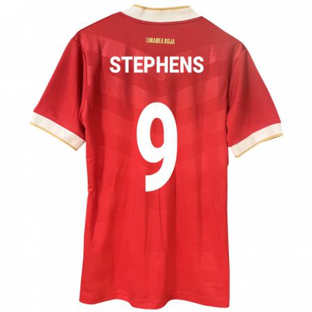 Kandiny Gyermek Panama Alfredo Stephens #9 Piros Hazai Jersey 24-26 Mez Póló Ing