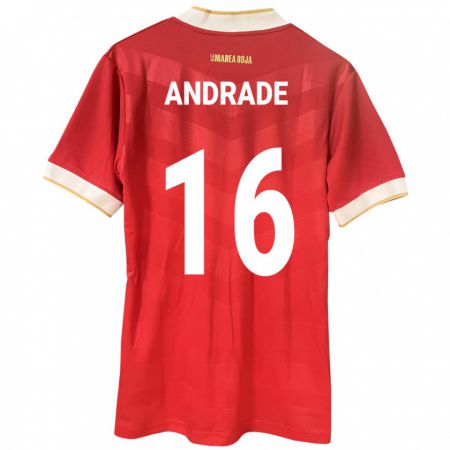 Kandiny Gyermek Panama Andrés Andrade #16 Piros Hazai Jersey 24-26 Mez Póló Ing