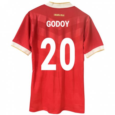 Kandiny Gyermek Panama Aníbal Godoy #20 Piros Hazai Jersey 24-26 Mez Póló Ing