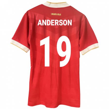 Kandiny Gyermek Panama Iván Anderson #19 Piros Hazai Jersey 24-26 Mez Póló Ing