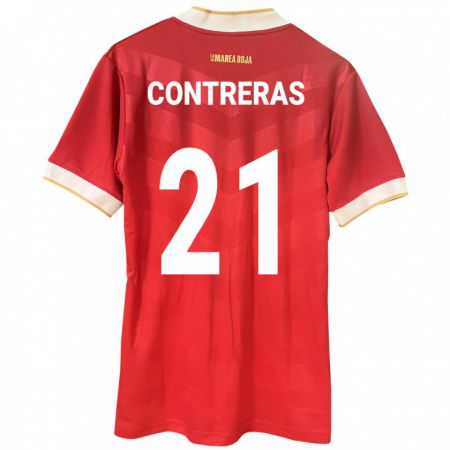 Kandiny Gyermek Panama Davis Contreras #21 Piros Hazai Jersey 24-26 Mez Póló Ing