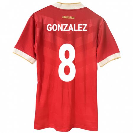 Kandiny Gyermek Panama Schiandra González #8 Piros Hazai Jersey 24-26 Mez Póló Ing