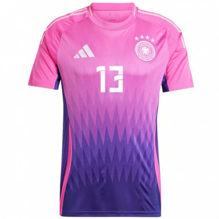 Kandiny Gyermek Németország Keke Topp #13 Pink Lila Idegenbeli Jersey 24-26 Mez Póló Ing