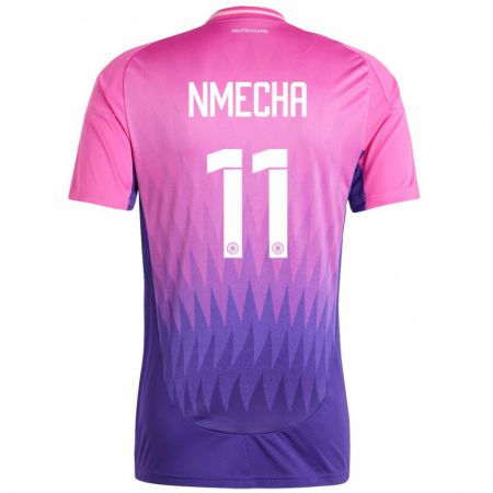 Kandiny Gyermek Németország Lukas Nmecha #11 Pink Lila Idegenbeli Jersey 24-26 Mez Póló Ing