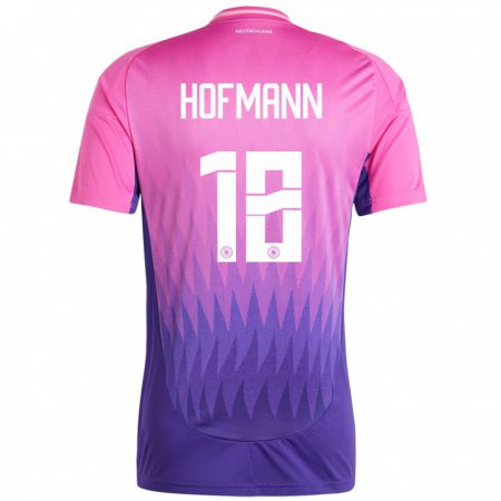 Kandiny Gyermek Németország Jonas Hofmann #18 Pink Lila Idegenbeli Jersey 24-26 Mez Póló Ing