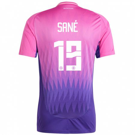 Kandiny Gyermek Németország Leroy Sane #19 Pink Lila Idegenbeli Jersey 24-26 Mez Póló Ing