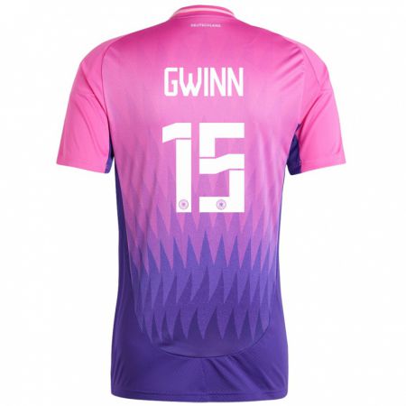 Kandiny Gyermek Németország Giulia Gwinn #15 Pink Lila Idegenbeli Jersey 24-26 Mez Póló Ing