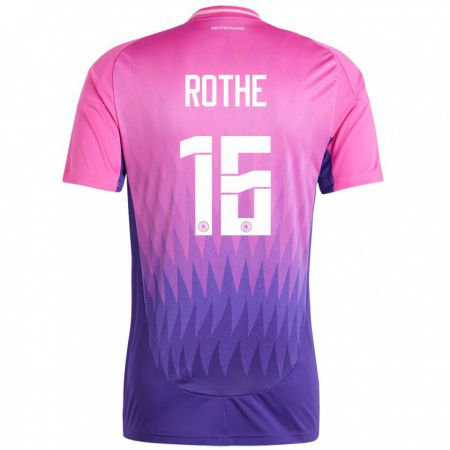 Kandiny Gyermek Németország Tom Rothe #16 Pink Lila Idegenbeli Jersey 24-26 Mez Póló Ing