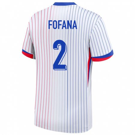 Kandiny Gyermek Franciaország Wesley Fofana #2 Fehér Idegenbeli Jersey 24-26 Mez Póló Ing