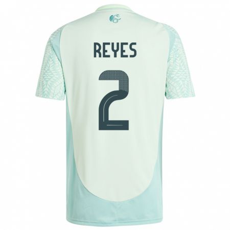 Kandiny Gyermek Mexikó Luis Reyes #2 Vászonzöld Idegenbeli Jersey 24-26 Mez Póló Ing