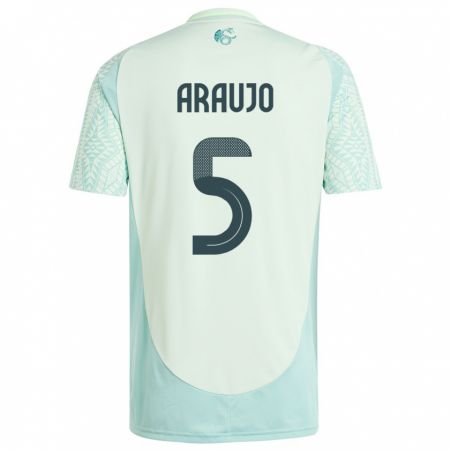 Kandiny Gyermek Mexikó Julian Araujo #5 Vászonzöld Idegenbeli Jersey 24-26 Mez Póló Ing