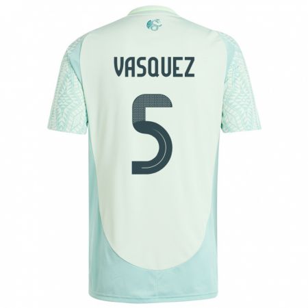 Kandiny Gyermek Mexikó Johan Vasquez #5 Vászonzöld Idegenbeli Jersey 24-26 Mez Póló Ing