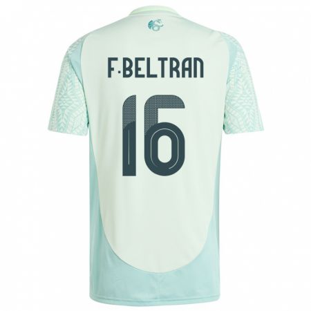 Kandiny Gyermek Mexikó Fernando Beltran #16 Vászonzöld Idegenbeli Jersey 24-26 Mez Póló Ing