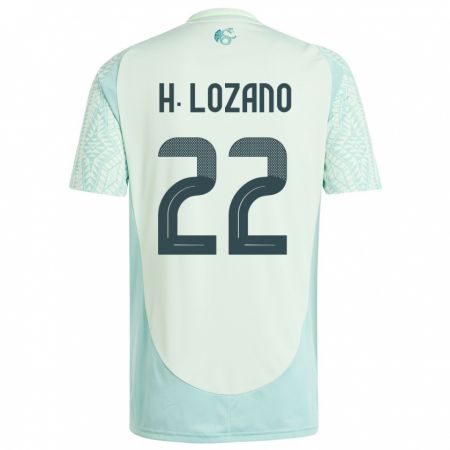 Kandiny Gyermek Mexikó Hirving Lozano #22 Vászonzöld Idegenbeli Jersey 24-26 Mez Póló Ing