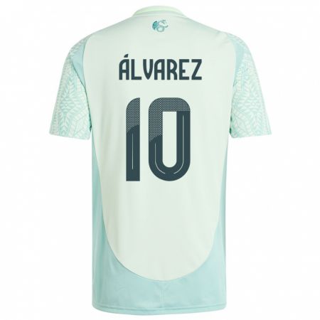 Kandiny Gyermek Mexikó Efrain Alvarez #10 Vászonzöld Idegenbeli Jersey 24-26 Mez Póló Ing