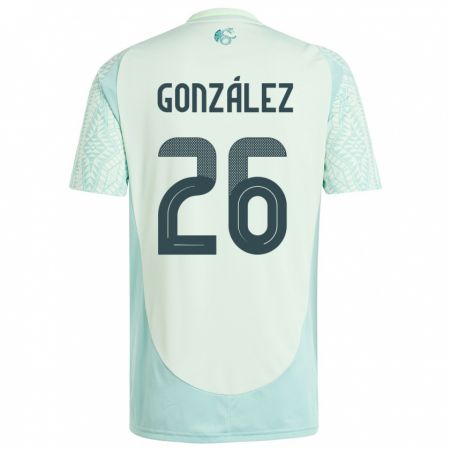 Kandiny Gyermek Mexikó Bryan Gonzalez #26 Vászonzöld Idegenbeli Jersey 24-26 Mez Póló Ing