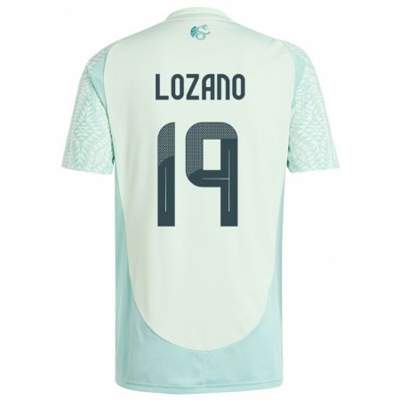 Kandiny Gyermek Mexikó Esteban Lozano #19 Vászonzöld Idegenbeli Jersey 24-26 Mez Póló Ing