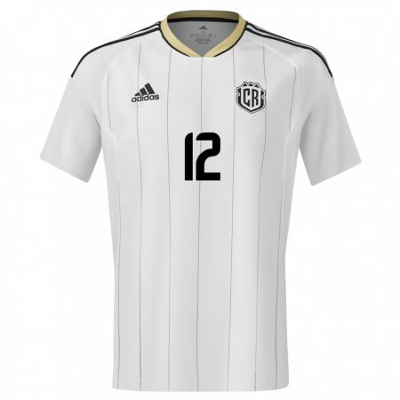 Kandiny Gyermek Costa Rica Shawn Johnson #12 Fehér Idegenbeli Jersey 24-26 Mez Póló Ing