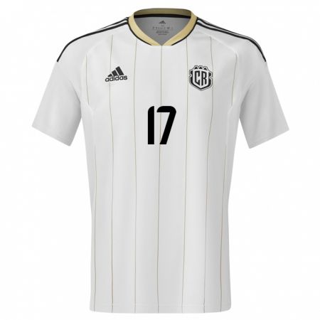 Kandiny Gyermek Costa Rica Jewison Bennette #17 Fehér Idegenbeli Jersey 24-26 Mez Póló Ing