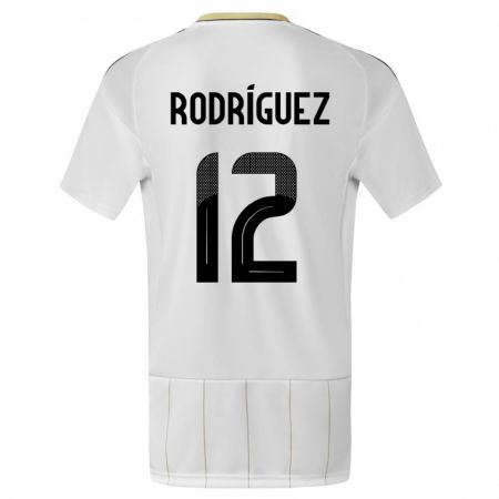 Kandiny Gyermek Costa Rica Lixy Rodriguez #12 Fehér Idegenbeli Jersey 24-26 Mez Póló Ing