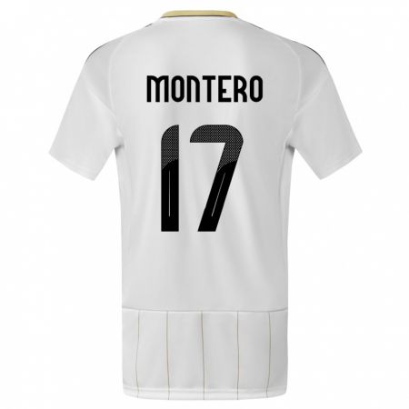 Kandiny Gyermek Costa Rica Michelle Montero #17 Fehér Idegenbeli Jersey 24-26 Mez Póló Ing