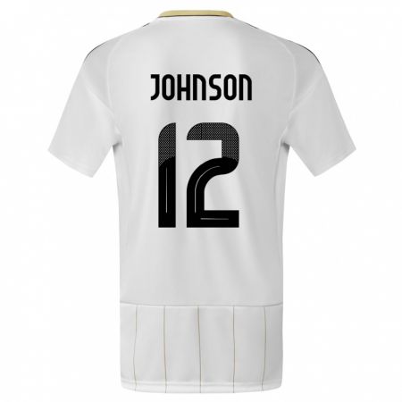 Kandiny Gyermek Costa Rica Shawn Johnson #12 Fehér Idegenbeli Jersey 24-26 Mez Póló Ing