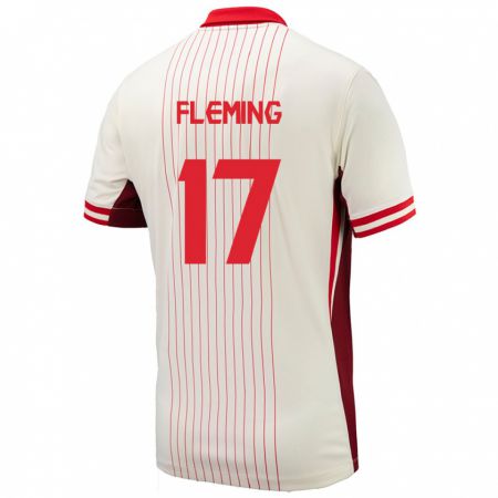 Kandiny Gyermek Kanada Jessie Fleming #17 Fehér Idegenbeli Jersey 24-26 Mez Póló Ing