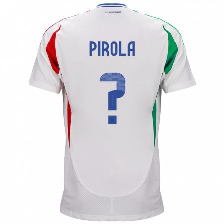 Kandiny Gyermek Olaszország Lorenzo Pirola #0 Fehér Idegenbeli Jersey 24-26 Mez Póló Ing