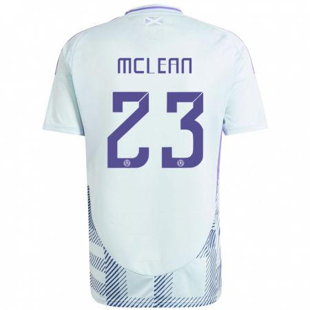 Kandiny Gyermek Skócia Kenny Mclean #23 Világos Menta Kék Idegenbeli Jersey 24-26 Mez Póló Ing