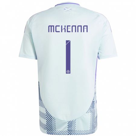 Kandiny Gyermek Skócia Callan Mckenna #1 Világos Menta Kék Idegenbeli Jersey 24-26 Mez Póló Ing