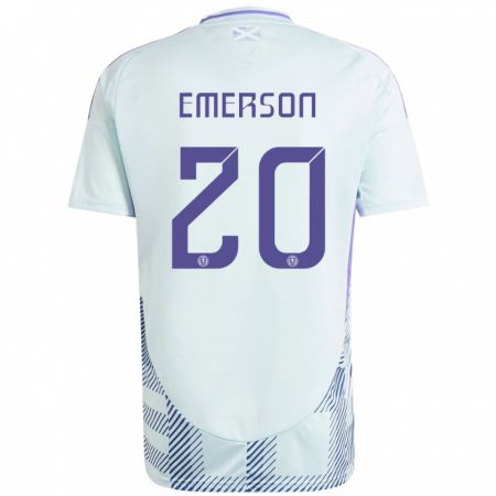 Kandiny Gyermek Skócia Johnny Emerson #20 Világos Menta Kék Idegenbeli Jersey 24-26 Mez Póló Ing