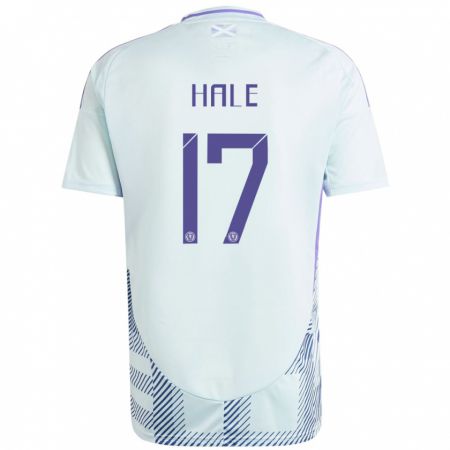 Kandiny Gyermek Skócia Finlay Hale #17 Világos Menta Kék Idegenbeli Jersey 24-26 Mez Póló Ing